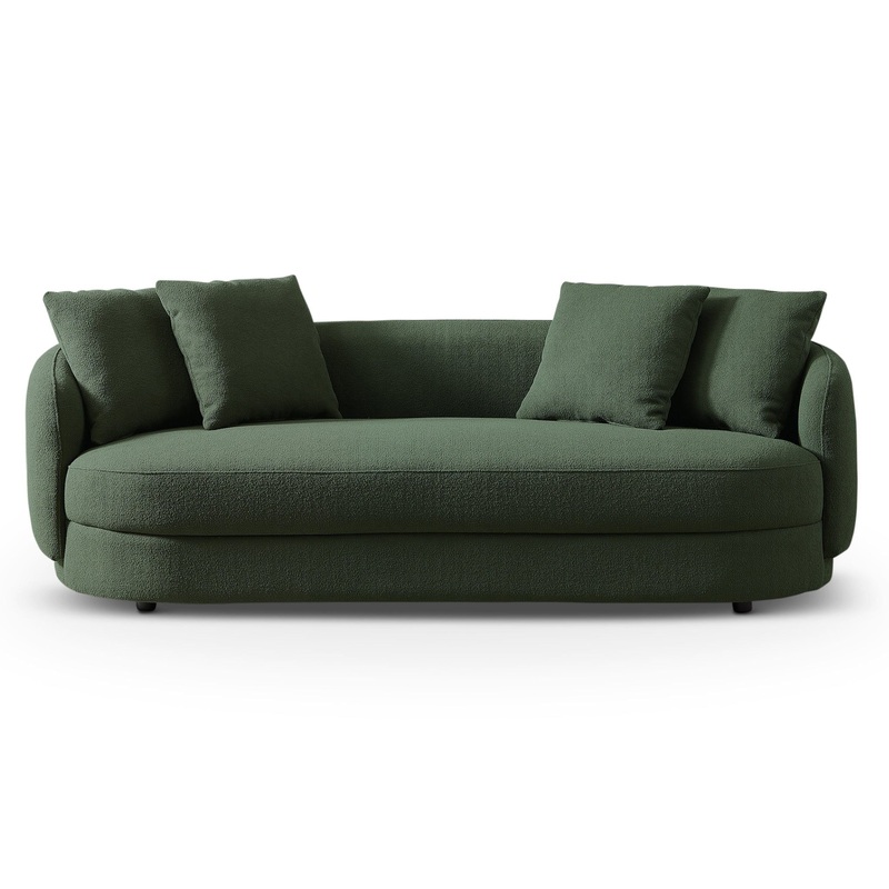 Dylan – Modern French Sofa – Brown / Dark Green