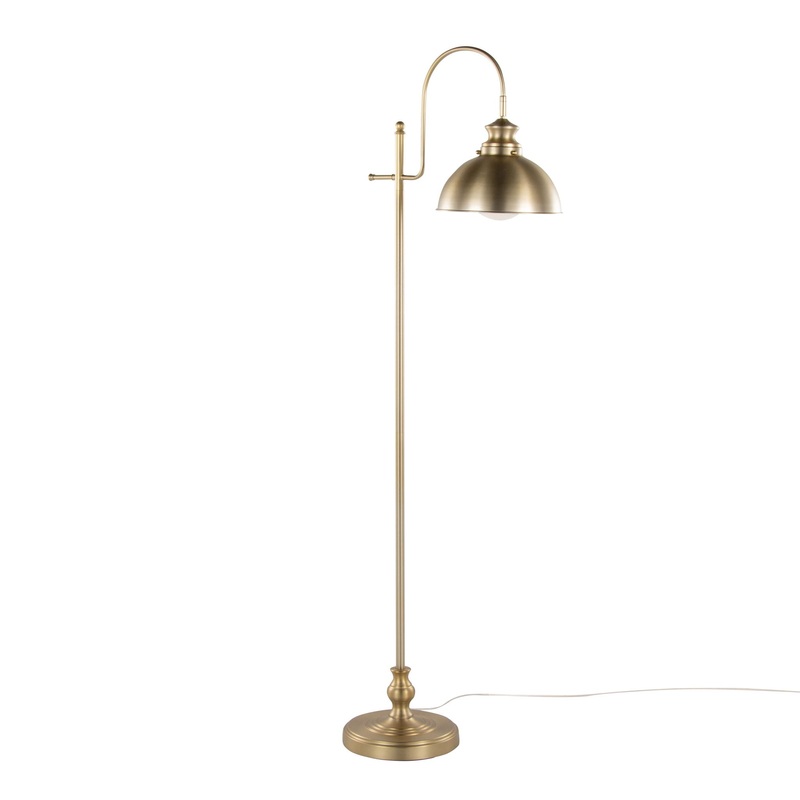 Emery – Contemporary Metal Floor Lamp – Gold