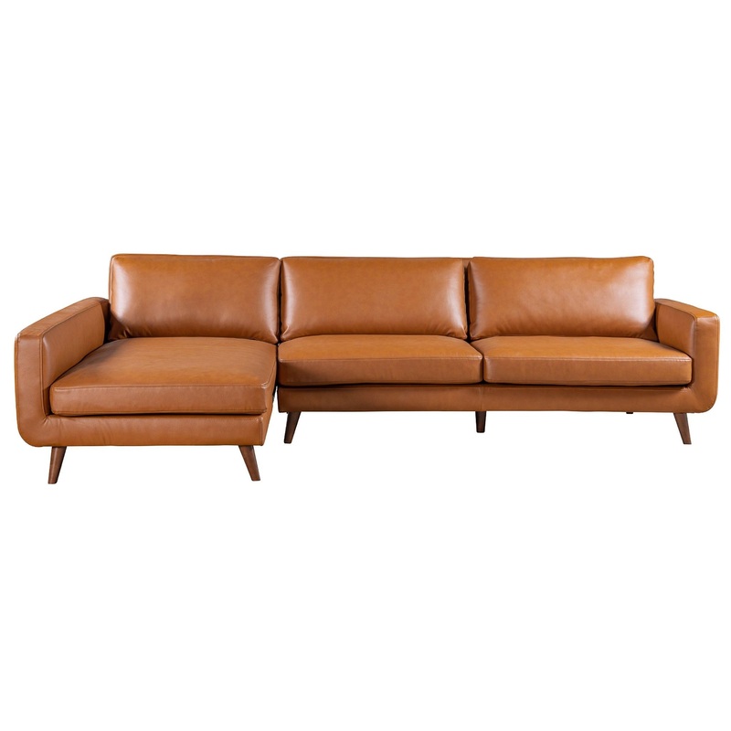 Garland – Left Sectional Sofa – Cognac