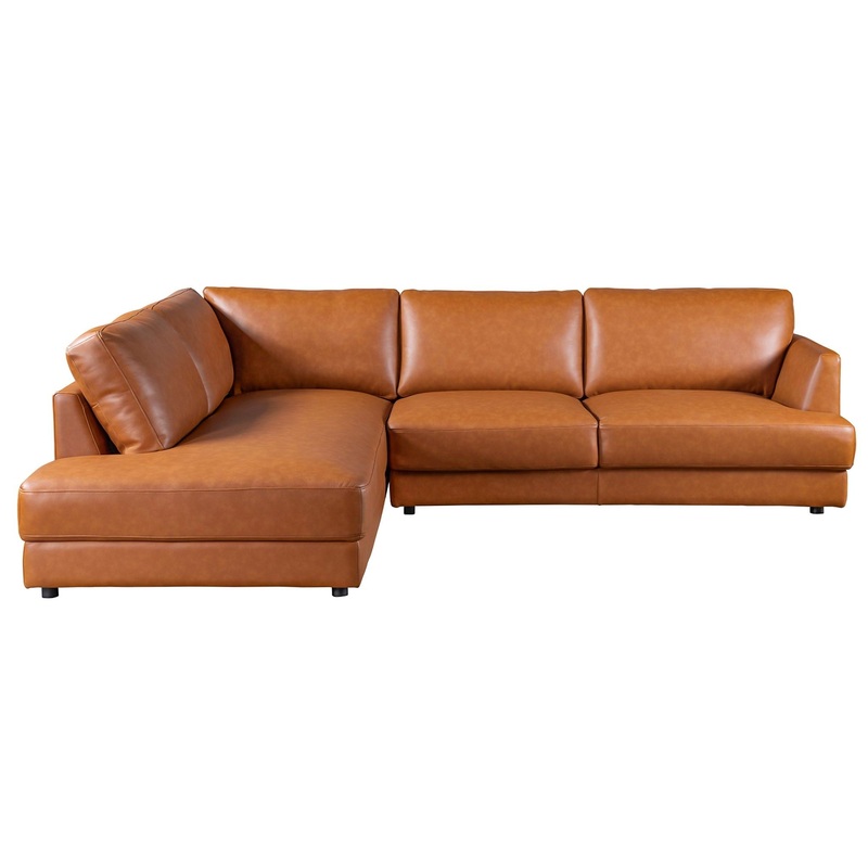 Glander – Sectional Left Sofa – Cognac