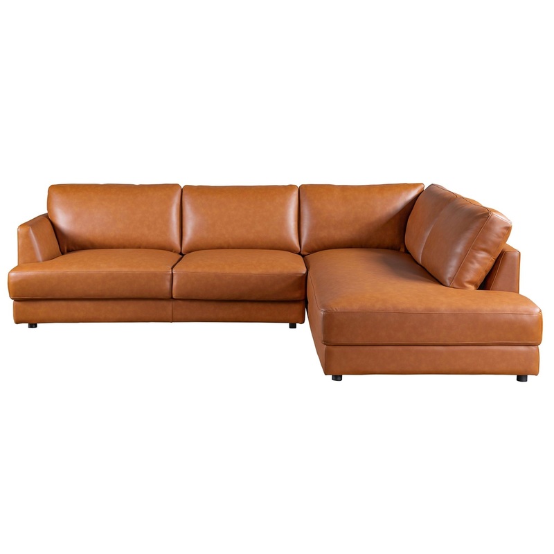 Glander – Sectional Right Sofa – Cognac