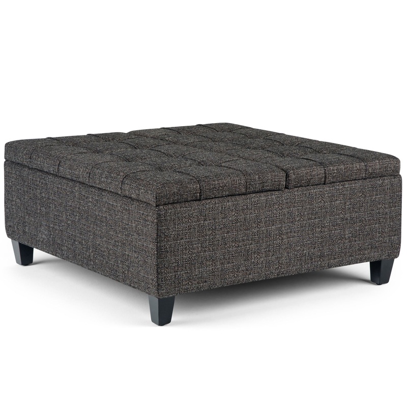 Harrison – Coffee Table Storage Ottoman – Ebony