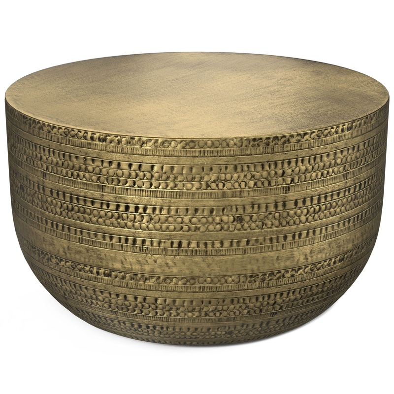 Johnsen – Metal Coffee Table – Antique Gold