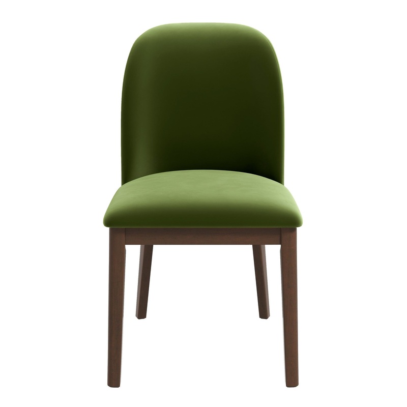 Kaitlyn – Dining Chair (Set of 2) – Brown / Light Green / Olive Green