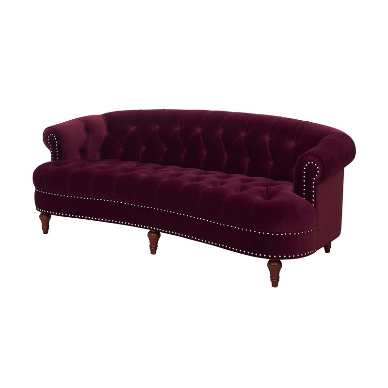 La Rosa – Victorian Chesterfield Tufted Sofa – Burgundy