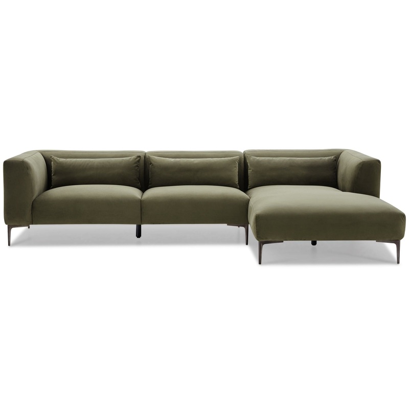 Laley – Right Facing L-Shaped Sectional – Green