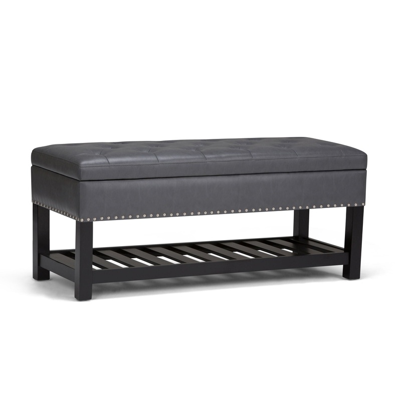 Lomond – Storage Ottoman Bench – Stone Gray