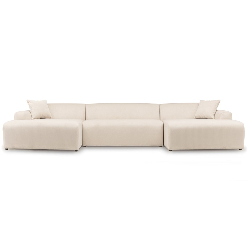 Mar – U-Shape Corner Sofa – Cream