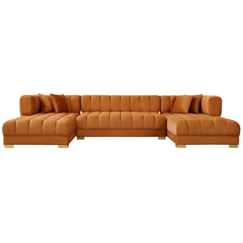 Marlow – U Shape Corner Sofa – Cognac