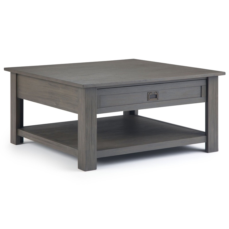 Monroe – Square Coffee Table – Farmhouse Gray