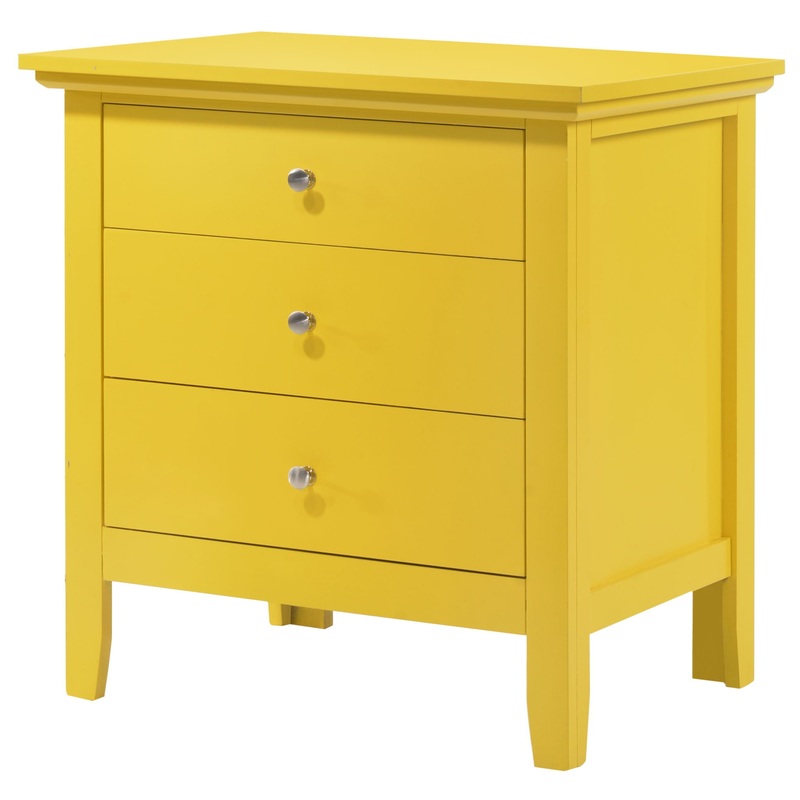 3 Drawer Nightstand – Yellow