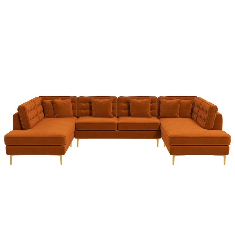 Brooke – U Shape Corner Sofa – Orange