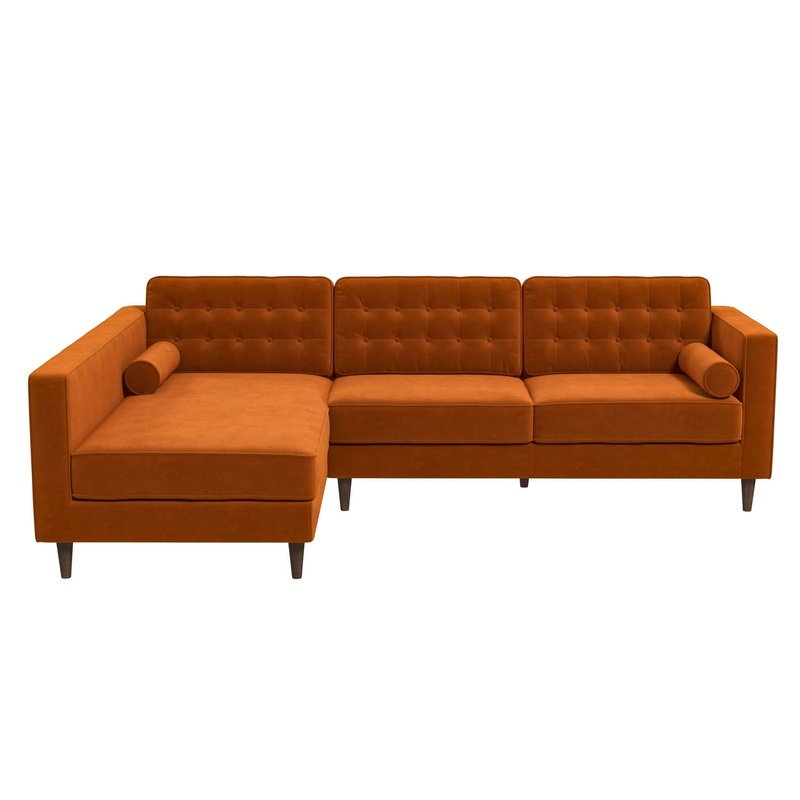 Christian – Sectional Sofa Left Facing – Burnt Orange