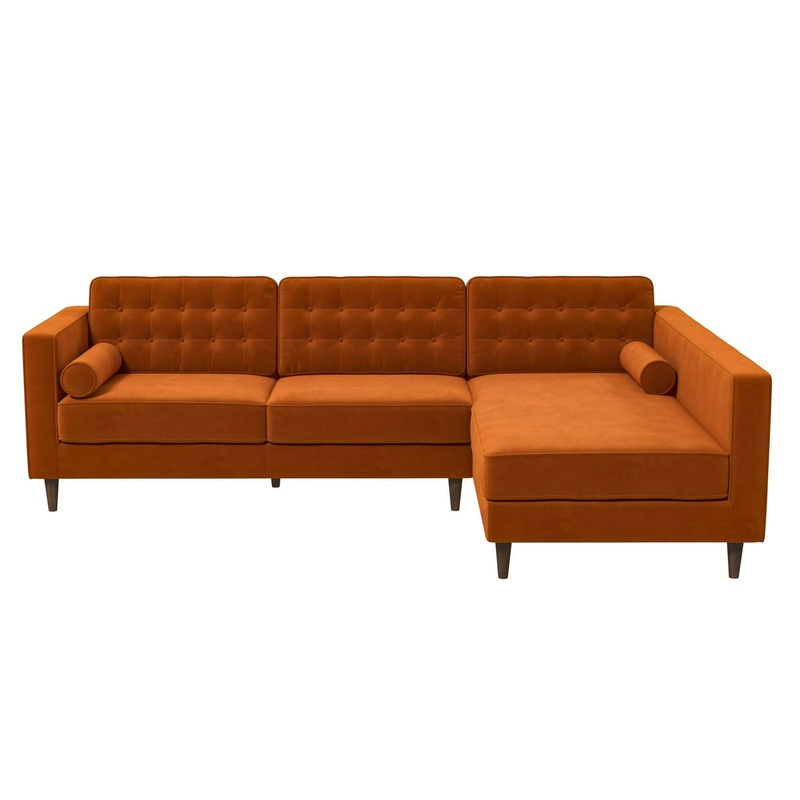 Christian – Sectional Sofa Right Facing – Burnt Orange