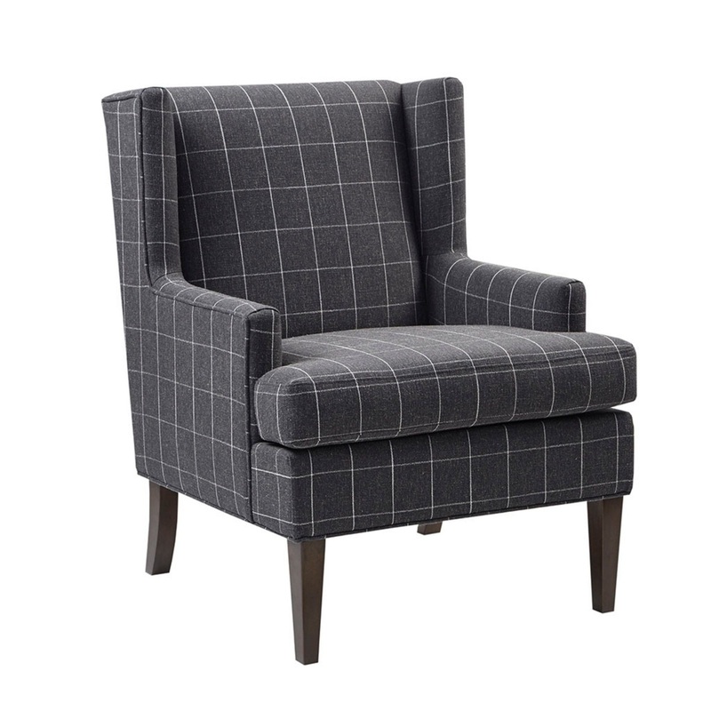 Fancy Design Farmhouse Style Solid Wood Chair – Charcoal Gray