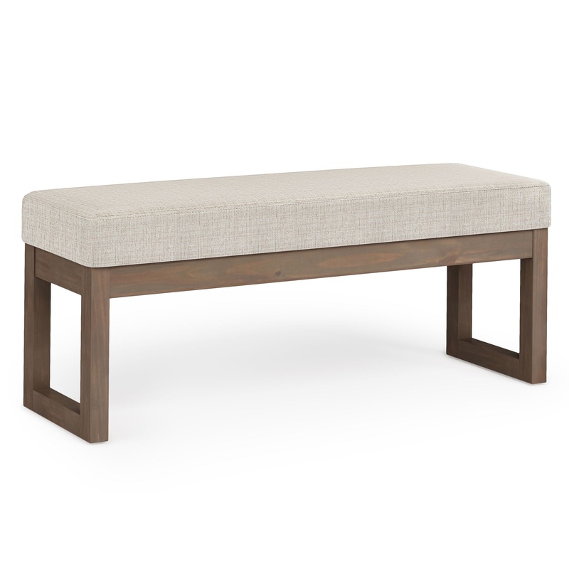 Milltown – Large Ottoman Bench – Platinum