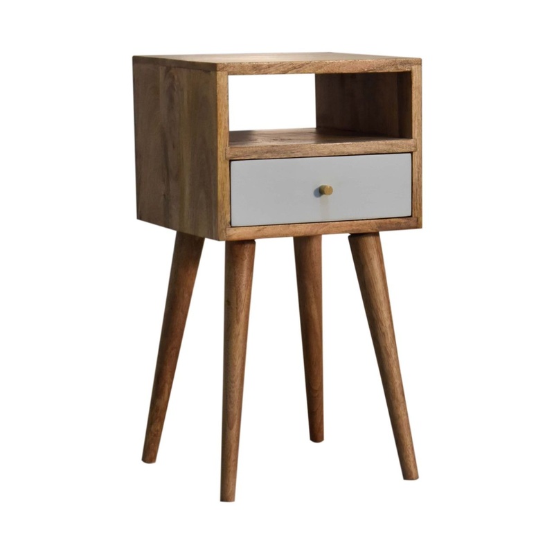 Mini Hand Painted Bedside Table – Light Blue