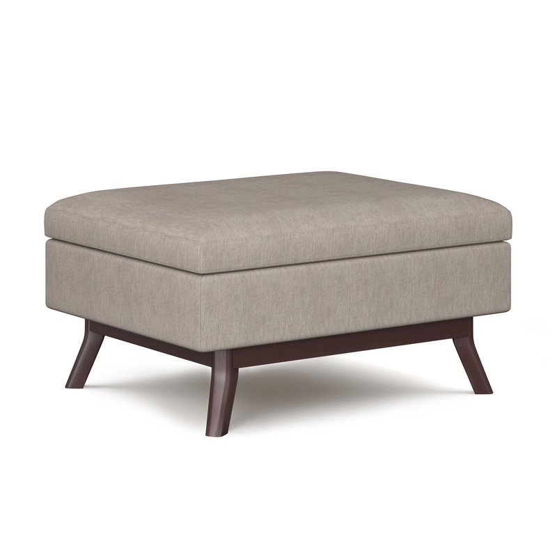 Owen – Coffee Table Storage Ottoman – Natural