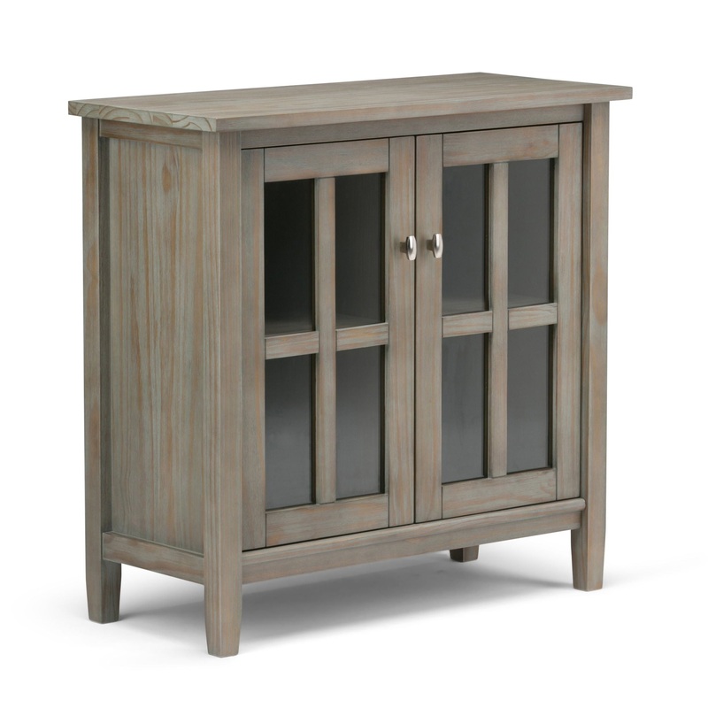 Warm Shaker – Low Storage Cabinet – Distressed Gray