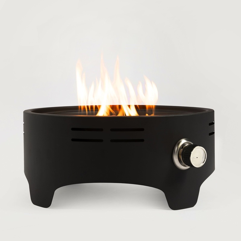 15 Propane Tabletop Gas Fire, 40000 Btu Round Steel Fire Pit For Outdoor Living Room Garden Balcony – Black