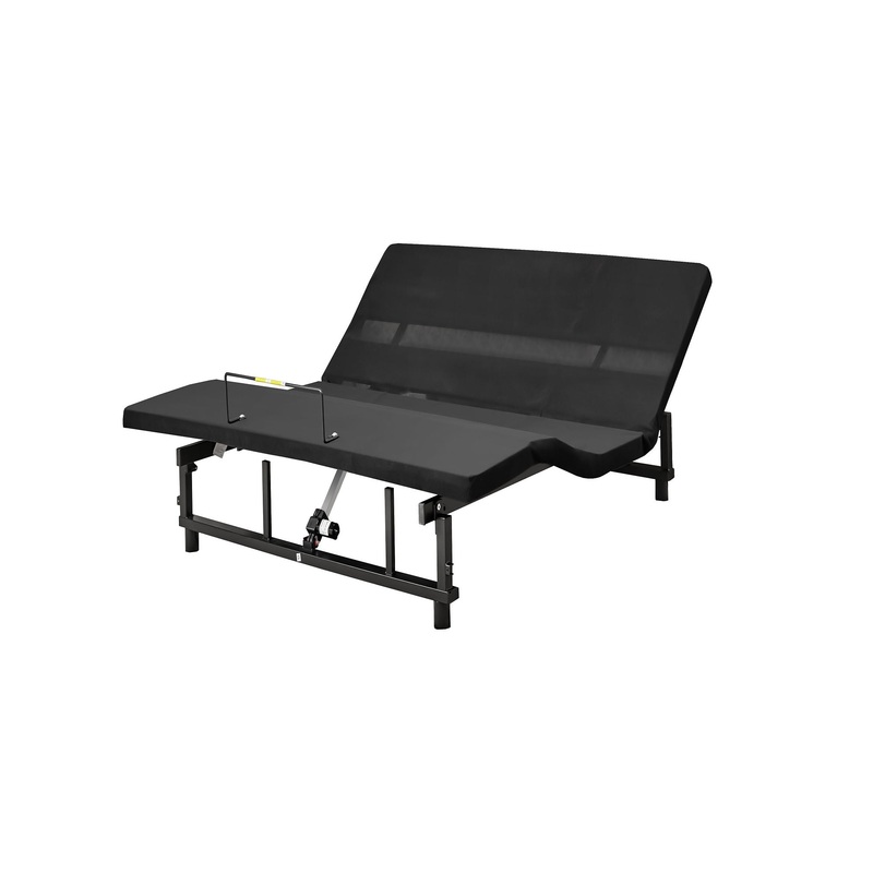 Adjustable Bed Base Frame Queen With Head And Foot Incline Wireless Remote – Antique Black