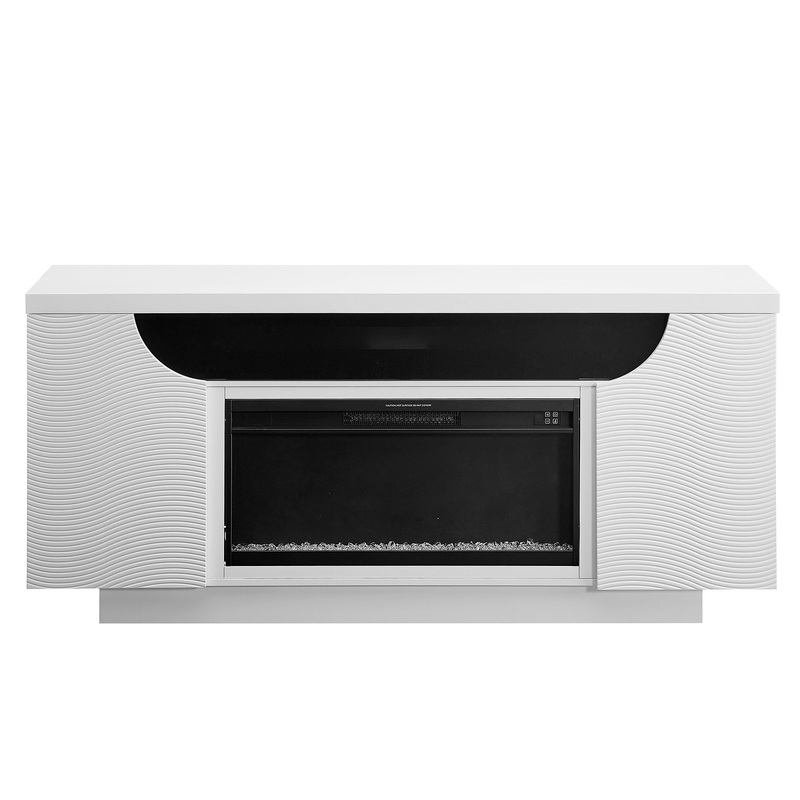 Alessia – Electric Fireplace With Multi Color LED And Flame Settings – White