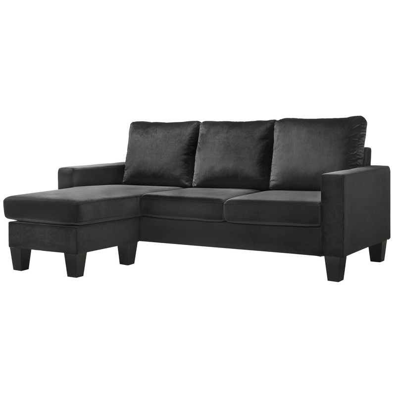 Jessica – Sofa Chaise – Black