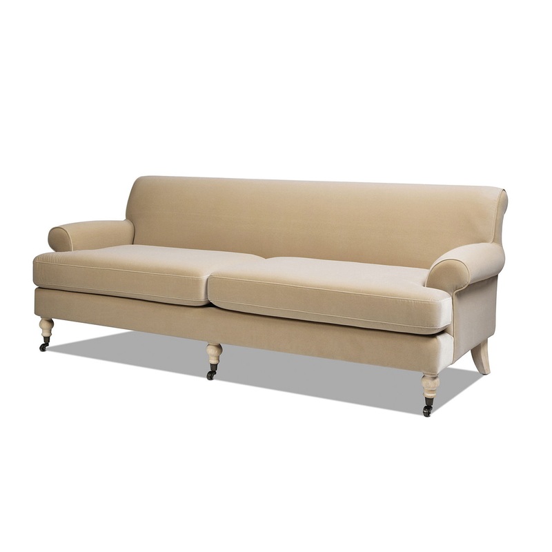 Alana Lawson – Two Cushion Tightback Sofa – Fawn Brown