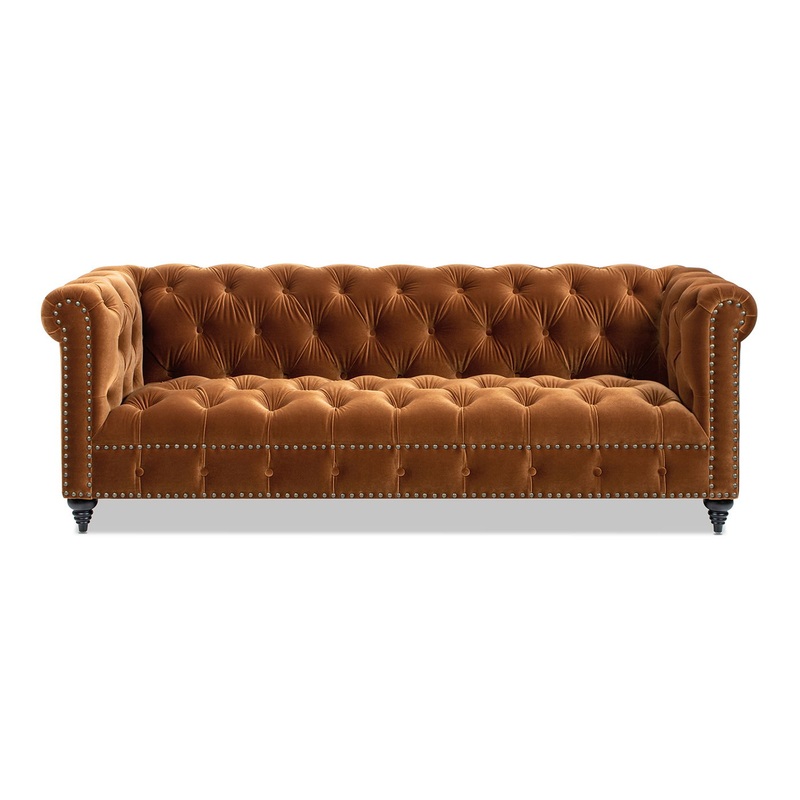 Alto – Tufted Chesterfield Sofa – Burnt Orange