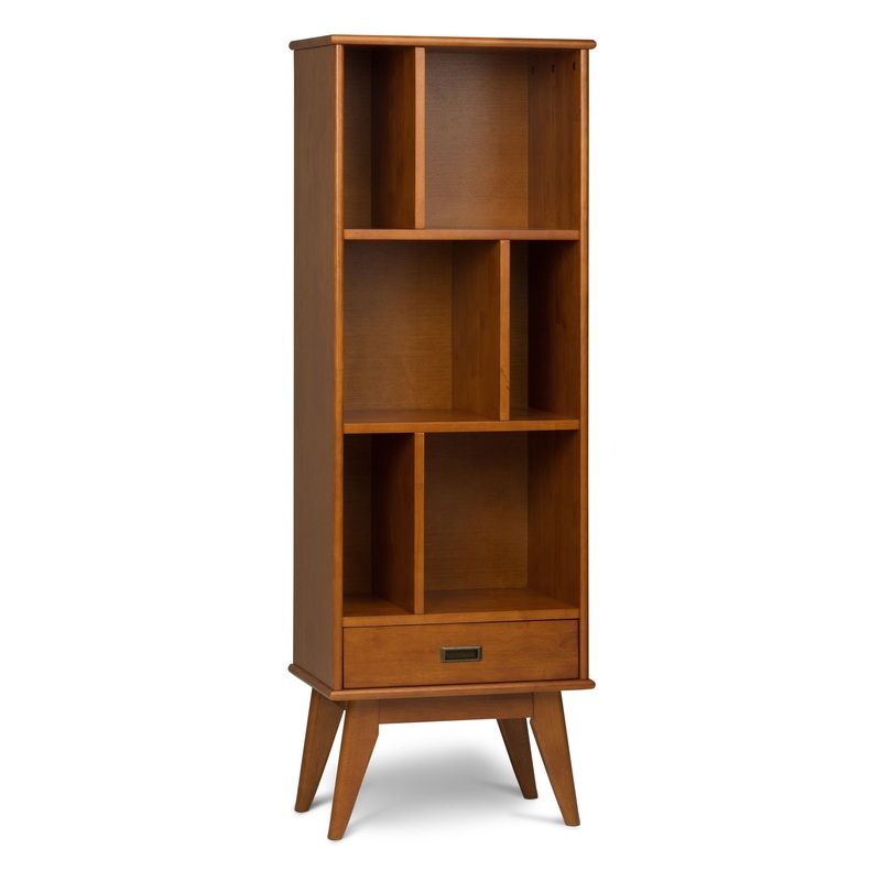 Draper – Mid Century Bookcase And Storage Unit – Teak Brown