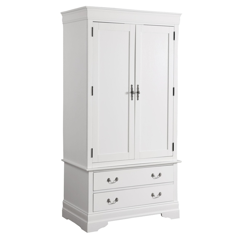 Elegant Traditional Armoire – White