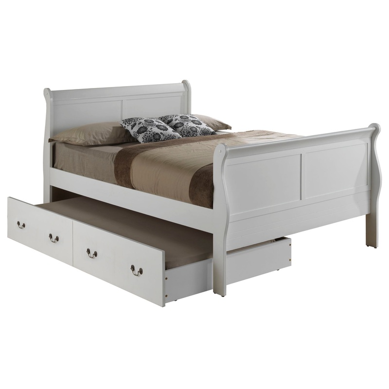 Full Trundle Bed Charming – Classic White