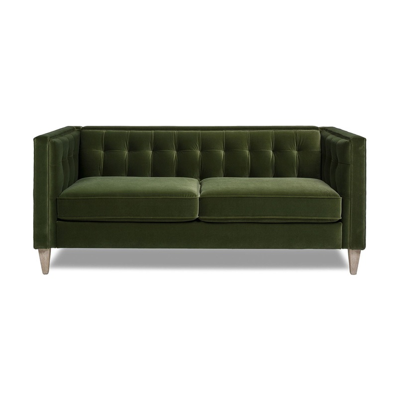 James – Modern Tuxedo Sofa – Olive Green