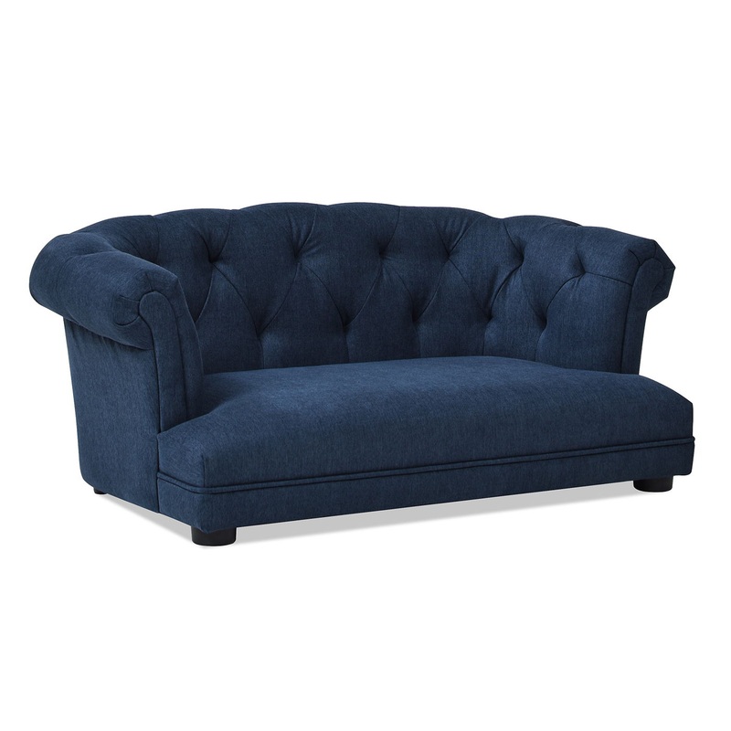 Kiki – Chesterfield Dog Sofa Bed Medium – Pacific Blue