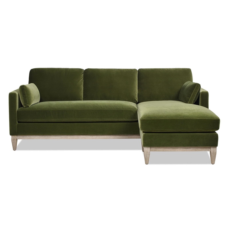 Knox – Modern Farmhouse Reversible Chaise Sectional Sofa – Green