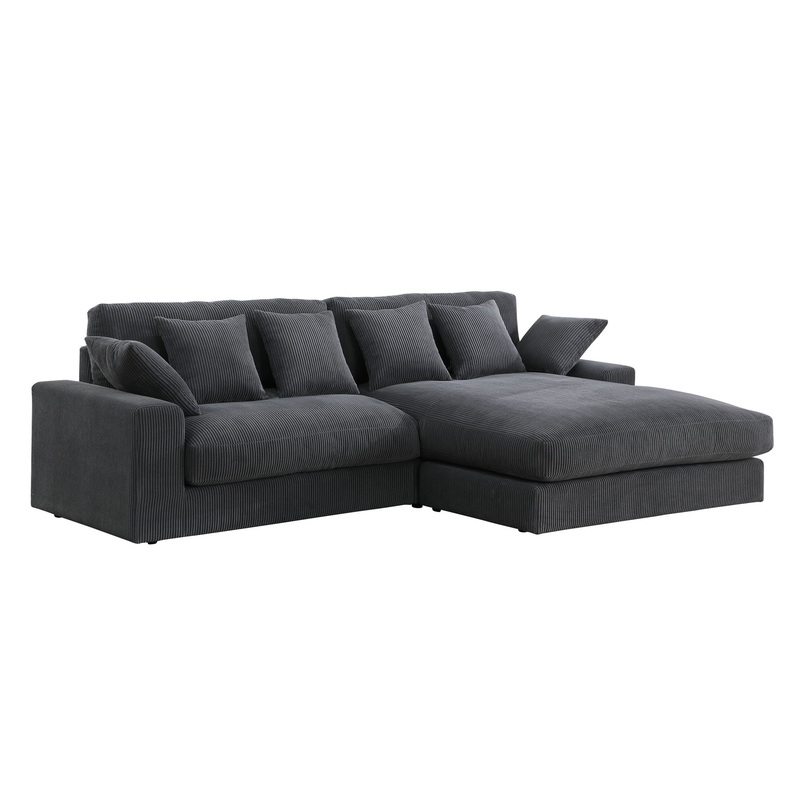 Mystic – Reversible Sectional Sofa Chaise – Dark Gray