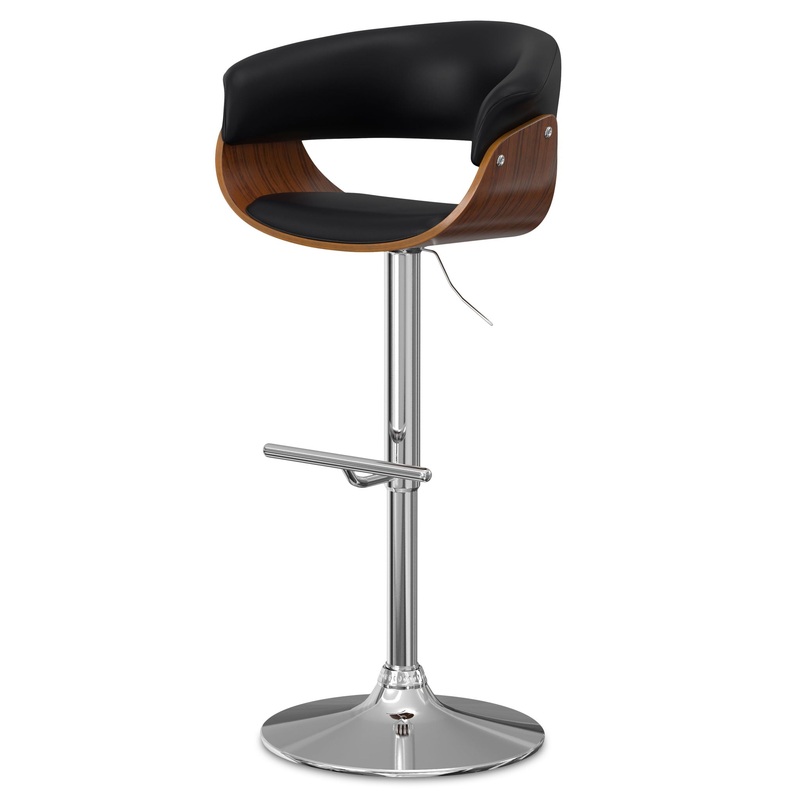 Sheldon – Adjustable Swivel Bar Stool – Black
