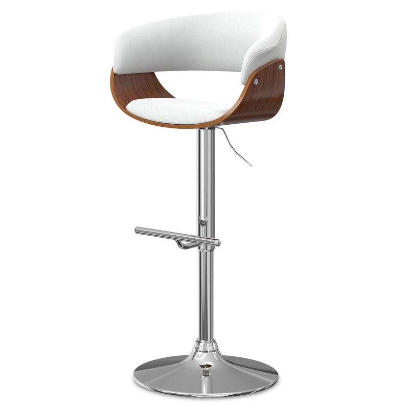 Sheldon – Adjustable Swivel Bar Stool – White