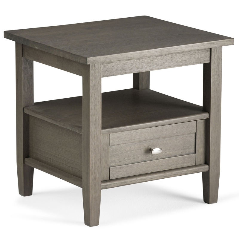 Warm Shaker – End Table – Farmhouse Gray