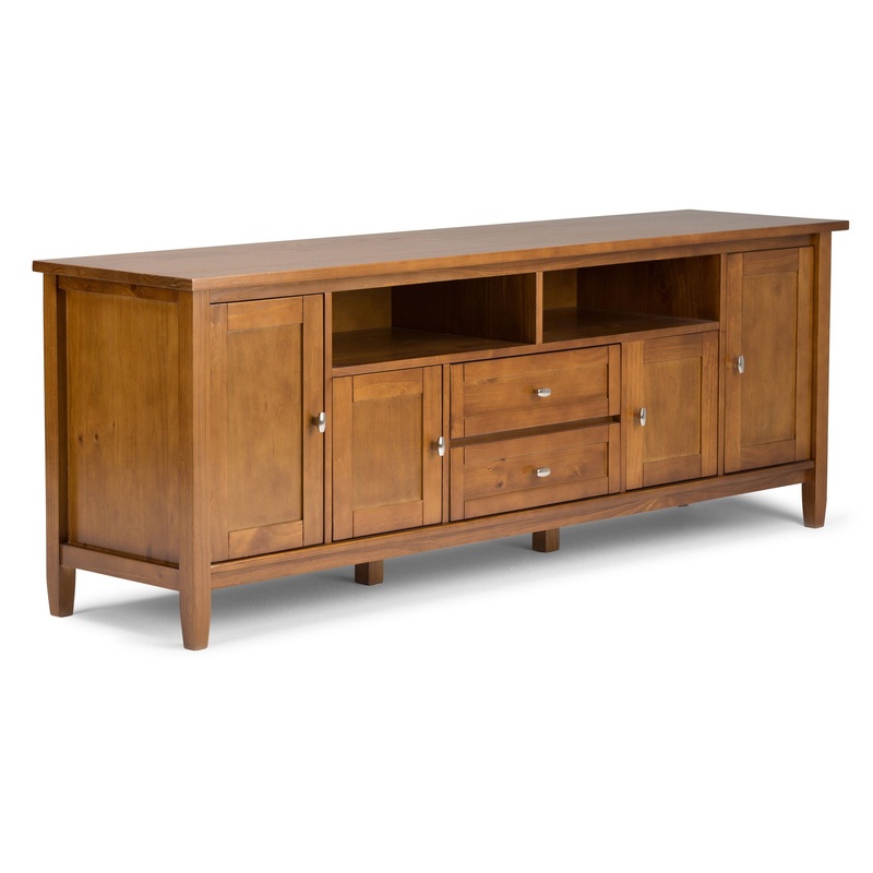 Warm Shaker – TV Media Stand – Light Golden Brown