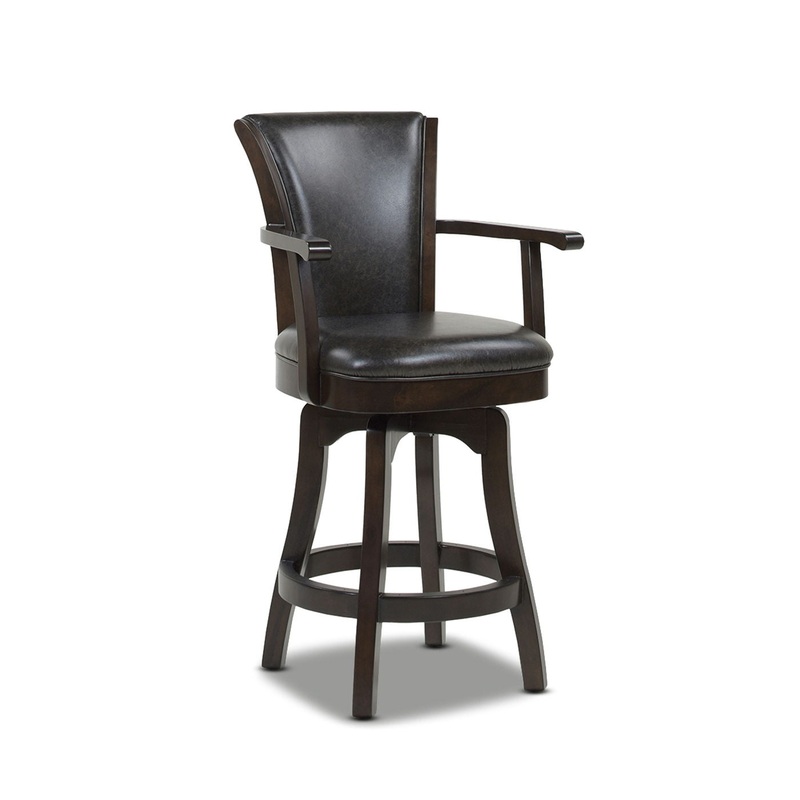 Williams – Swivel Counter Height Bar Stool – Vintage Black Brown