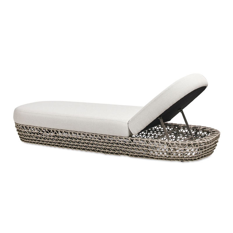Willow – Sunbrella Upholstered Patio Lounger – Wheat Beige