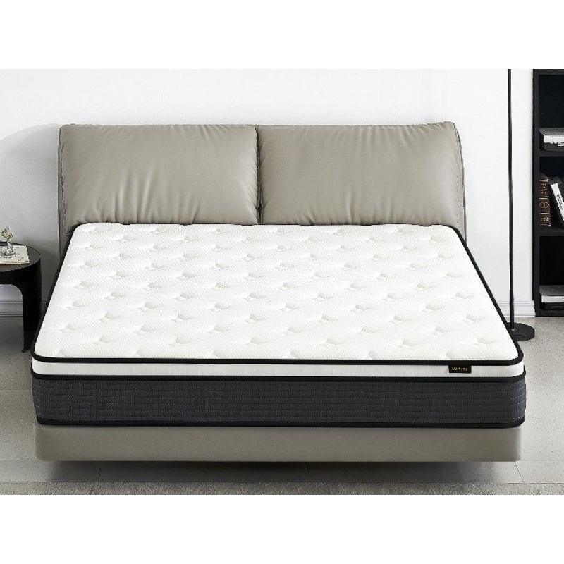 10 Twin Hybrid Mattress A Box, Pillow Top Bed Cushion With Breathable And Hypoallergenic Design, Medium Firm For Lumbar Support – White / Gray
