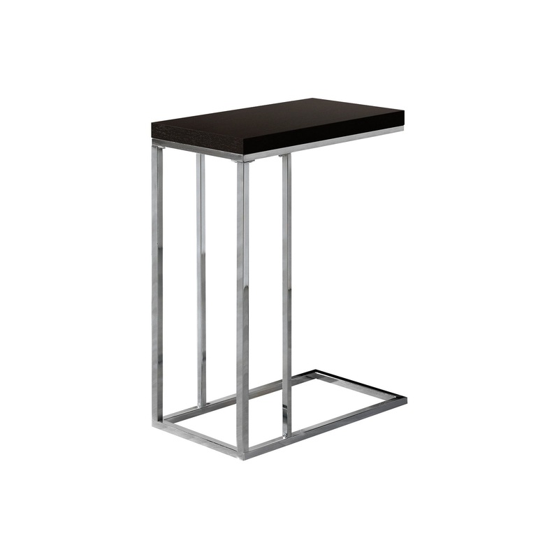 C-Shaped, Accent Table For Living Room – Espresso