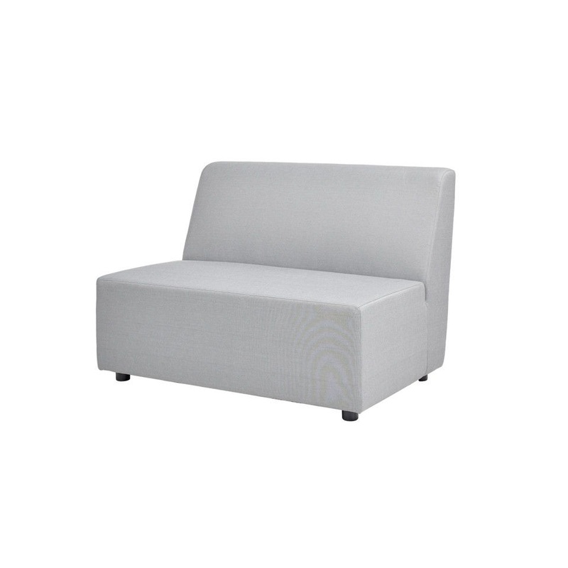 Cleo – Modular Upholstered Deep Seating Patio Armless Loveseat – Light Gray