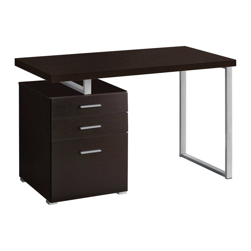 Computer Desk Left Right Set-Up Storage Drawers For Home Office – Espresso