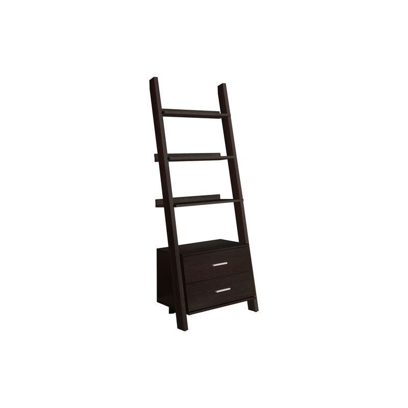 Etagere Bookcase Ladder 4 Tier – Espresso