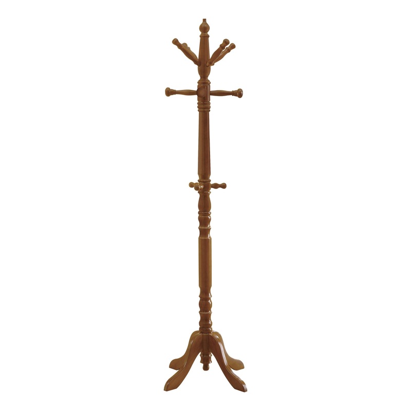 Free Standing Coat Rack 11 Hooks For Entryway – Oak