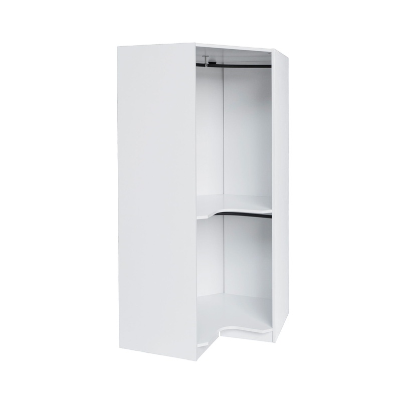 Polygon – Corner Wardrobe – White