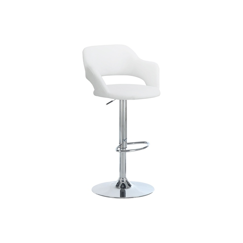 Swivel Bar Stool Adjustable Bar Height – White